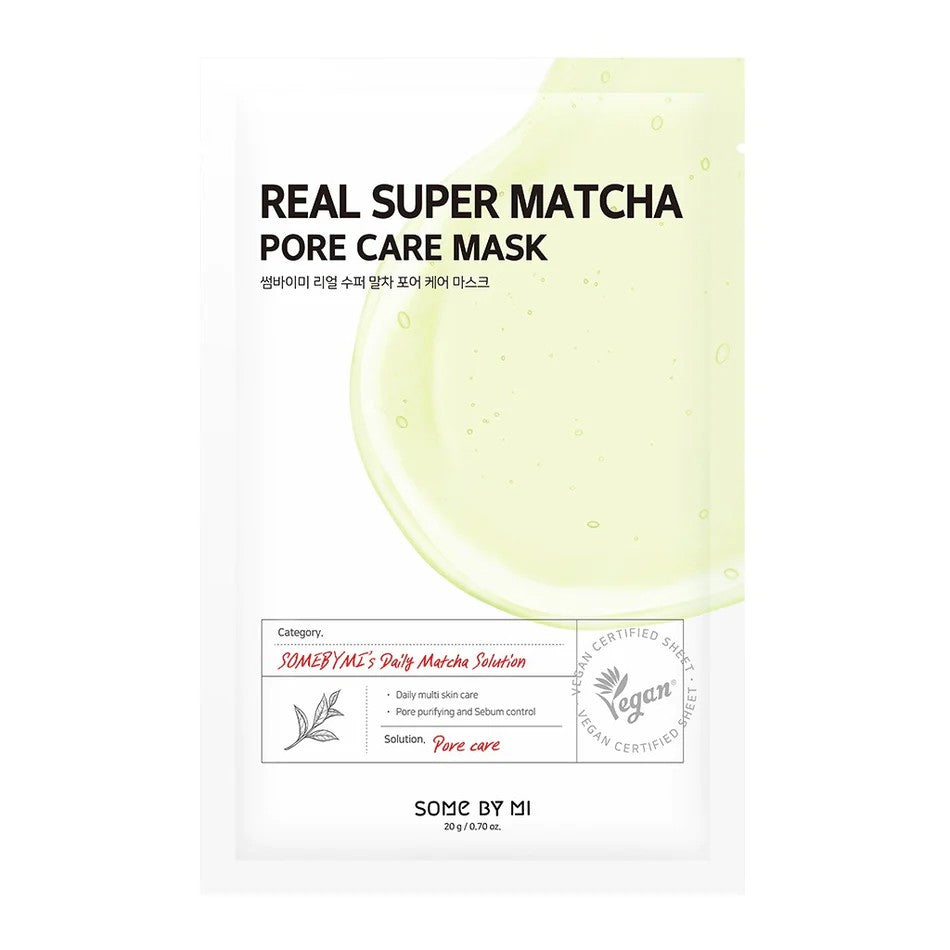 Some by Mi Real Super Matcha, masque tissu visage coréen pour un nettoyage des pores
