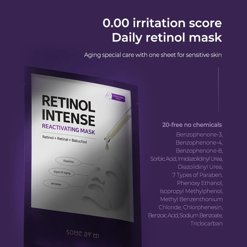 Some by Mi Retinol Intensive Reactivating Mask, masque au bakuchiol à l'effet repulpant