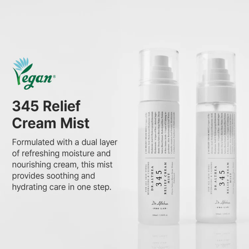 Dr. Althea 345 Relief Cream Mist, brume apaisante au panthénol pour peaux sensibles