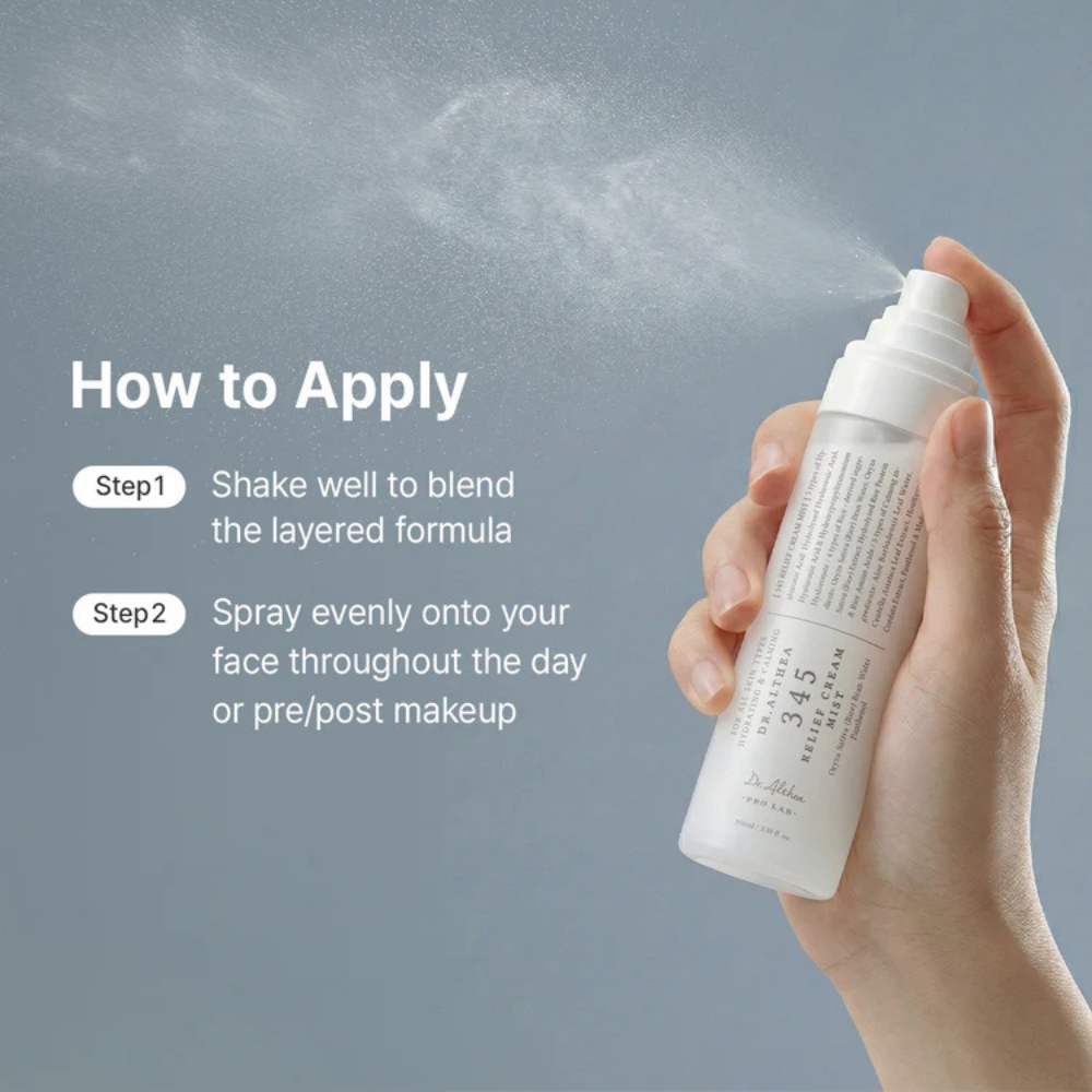 Dr. Althea 345 Relief Cream Mist, brume à l'acide hyaluronique et centella asiatica