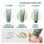 Anua Heartleaf Cleansing Foam à l'Houttuynia et Quercetinol, nettoie les pores en profondeur