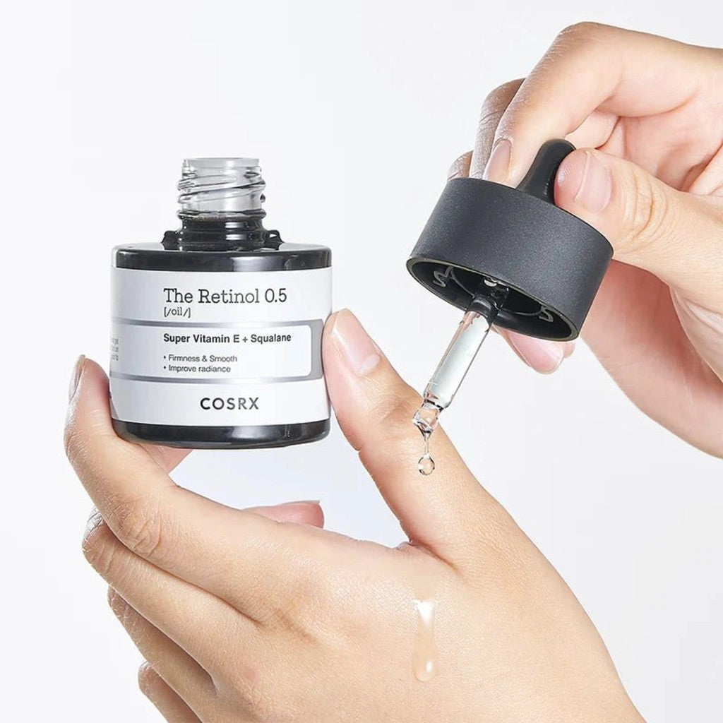 Cosrx The Retinol 0,5, sérum au squalane et vitamine E pour peau mature