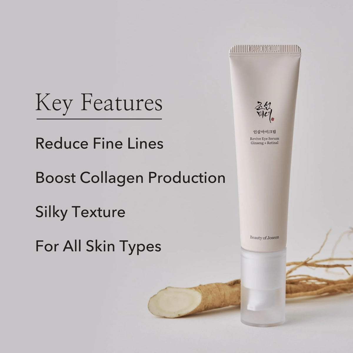 Beauty of Joseon Revive Eye Serum, sérum yeux à la niacinamide hydratante et au ginseng