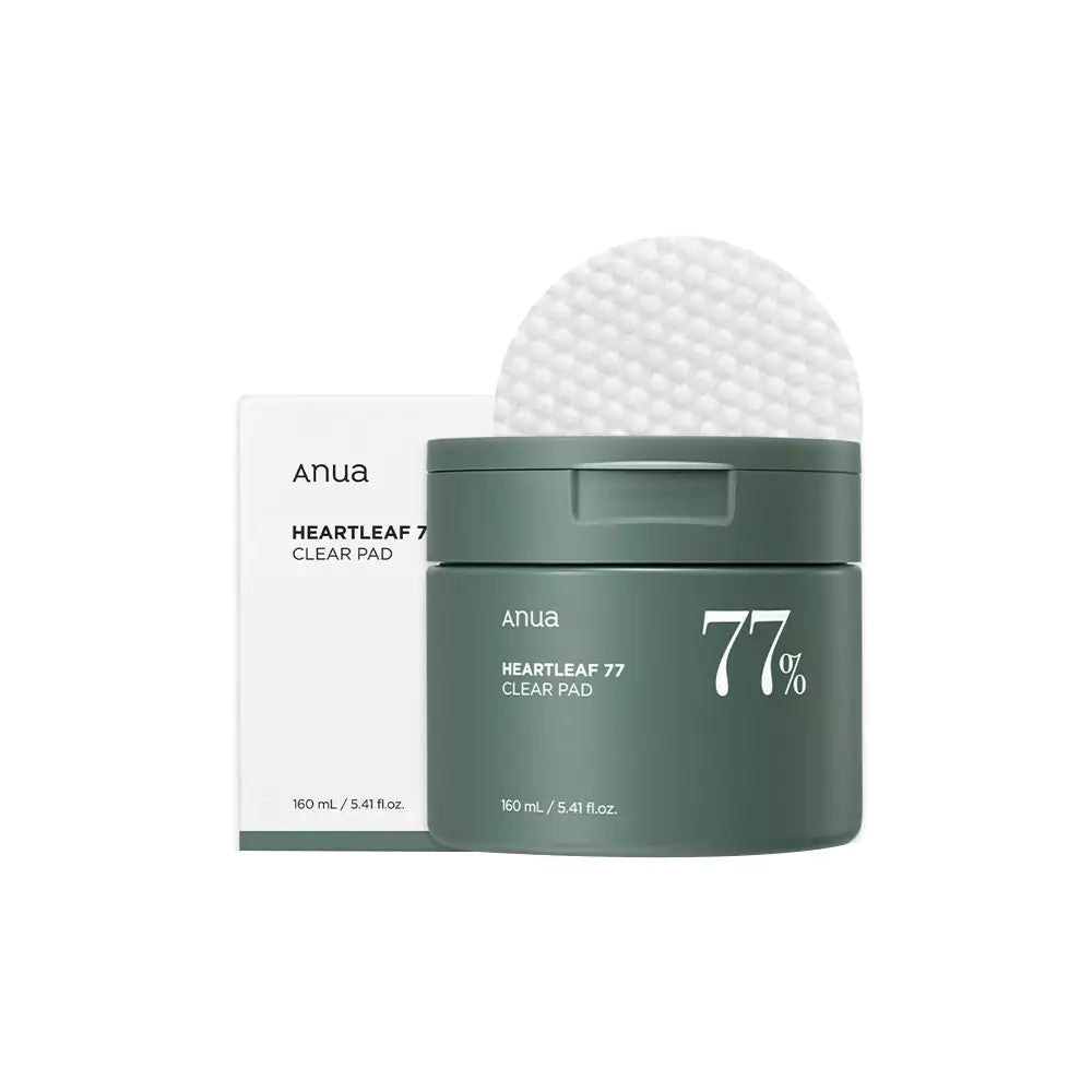 Anua Heartleaf 77 Clear Pad, disques hydratants qui aident à resserrer les pores