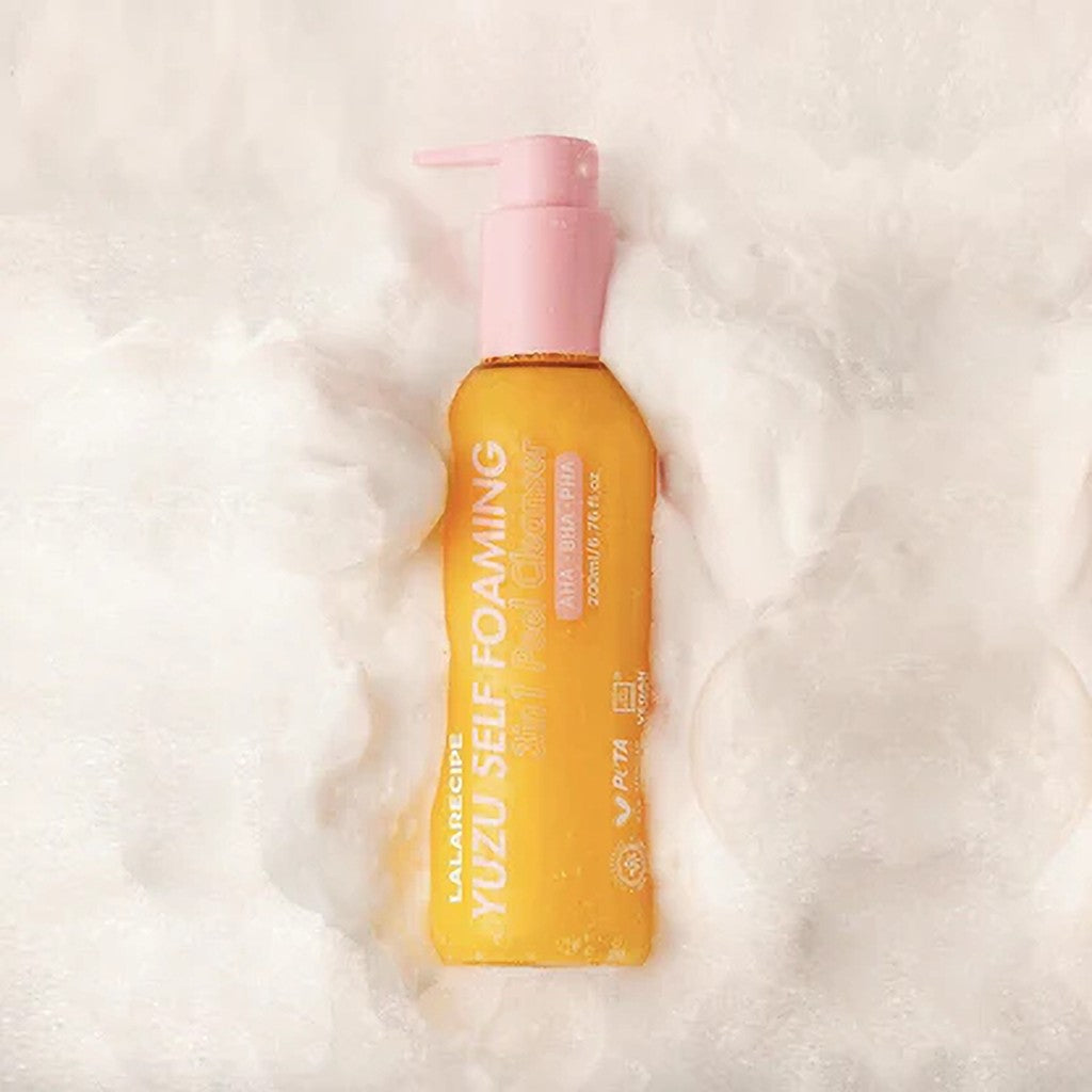 LALARECIPE Yuzu 3in1 Peel Cleanser, nettoyant auto moussant exfoliant doux au yuzu