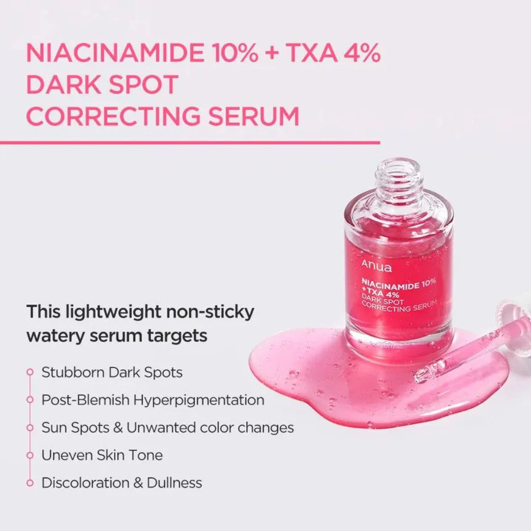 Anua Niacinamide 10%+ TXA 4% Serum, sérum visage à la niacinamide et acide tranexamique