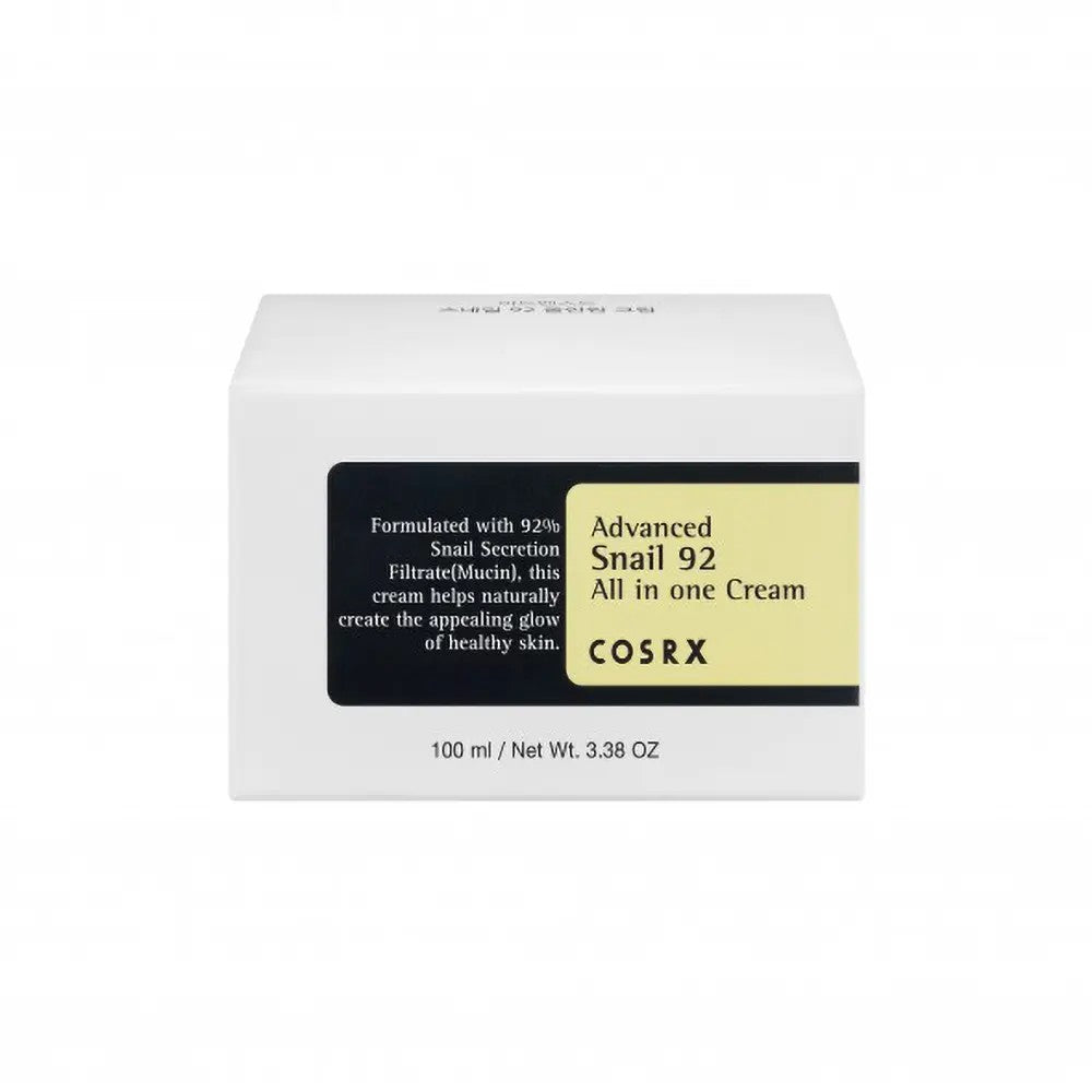 COSRX Advanced Snail 92 Cream, soin visage au filtrat de bave d'escargot pour peau deshydratee