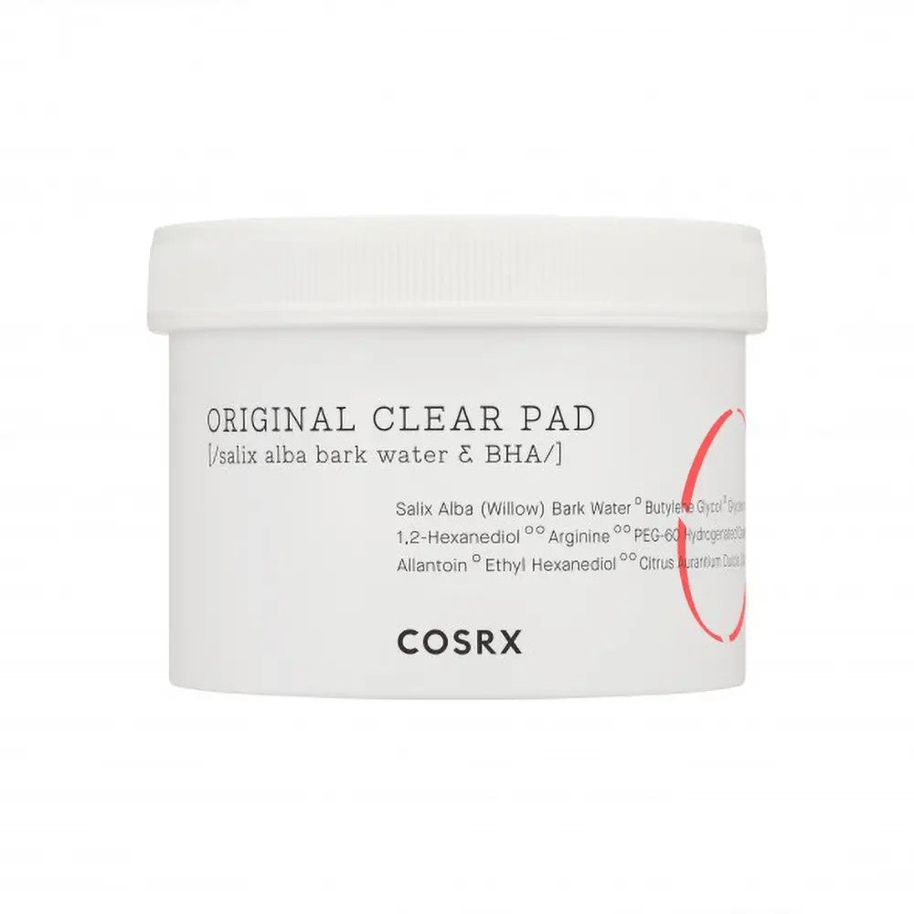 Cosrx One Step Original Clear Pad, cotons pad exfoliants coréens à l'écorce de saule et BHA