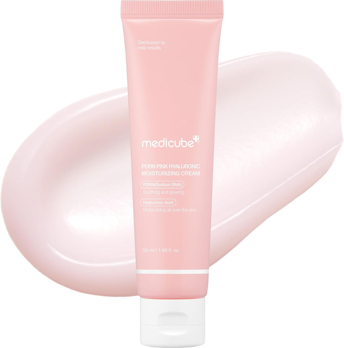 Medicube PDRN Pink Hyaluronic Cream aux 10 acides hyaluroniques, renforce la barrière cutanée