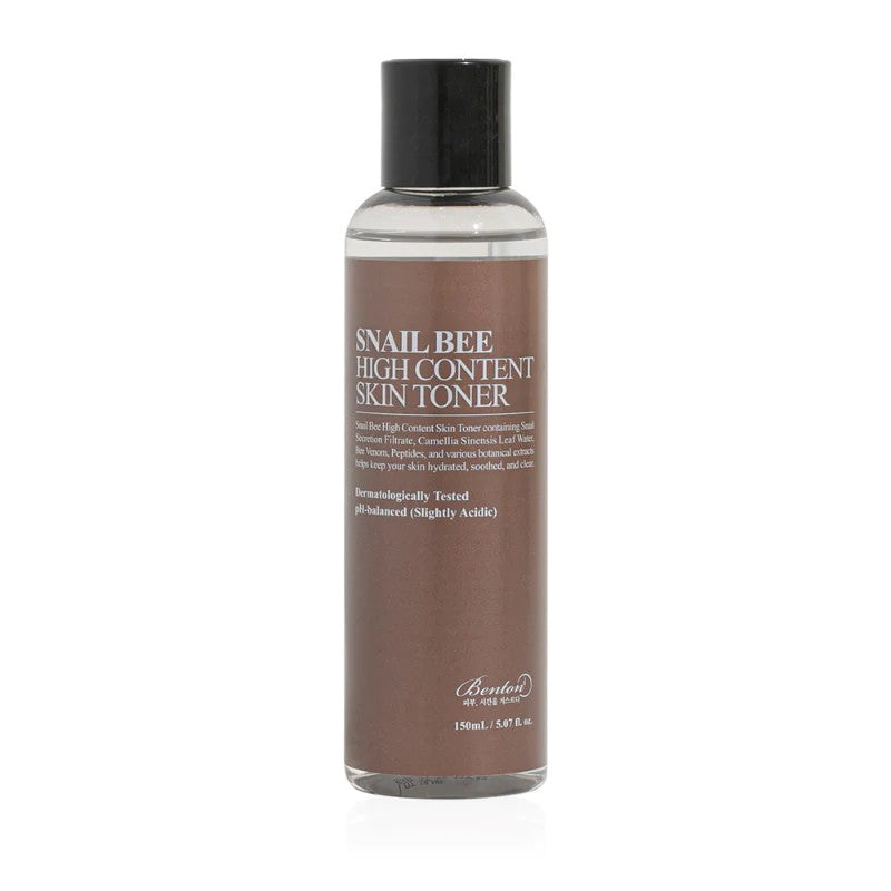 Benton Snail Bee High Content Skin, tonique visage coréen polyvalent hydratant et apaisant