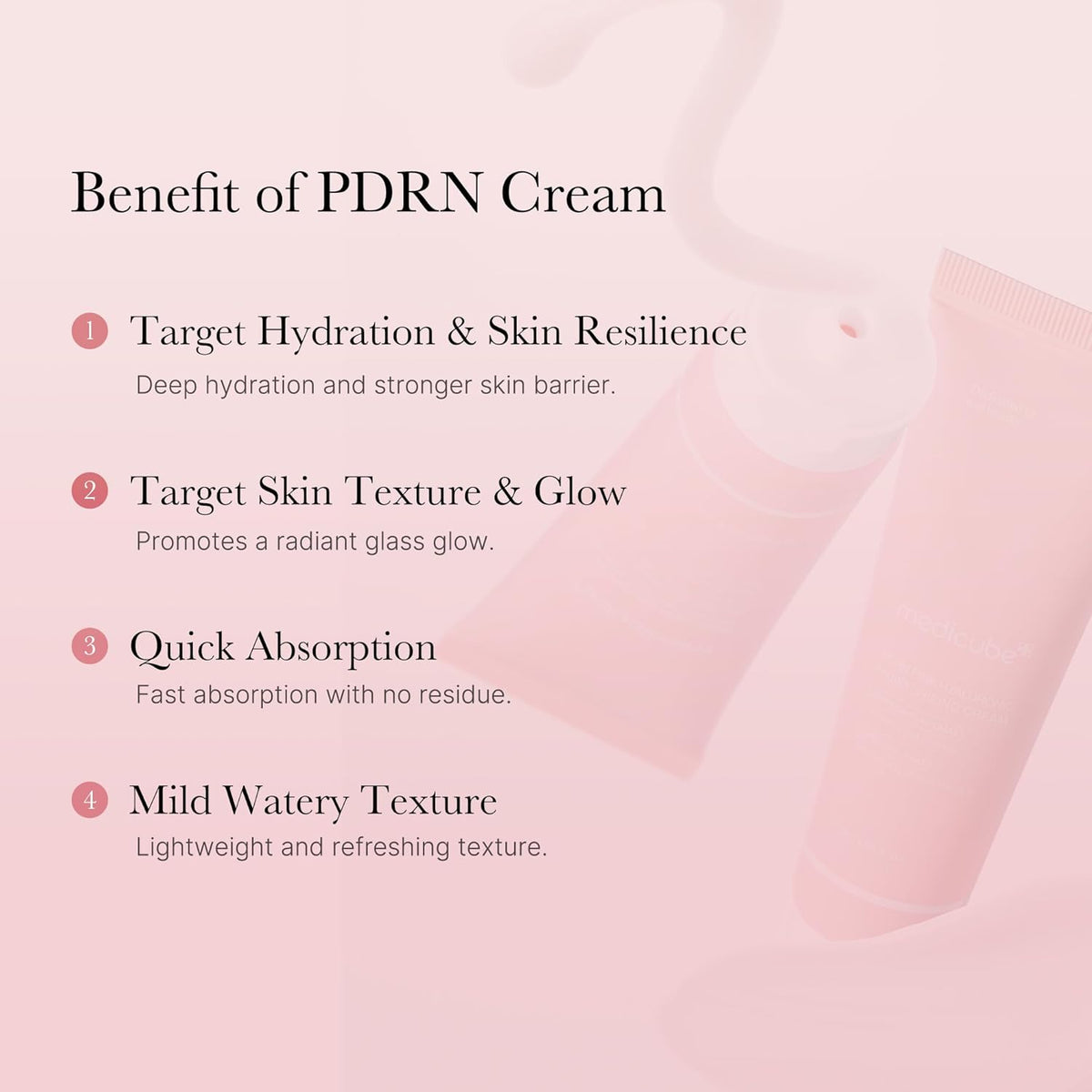 Crème Medicube PDRN Pink Hyaluronic, soin éclat pour peau déshydratée et abîmée