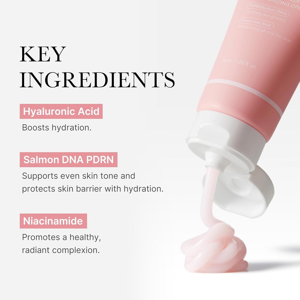Medicube PDRN Pink Hyaluronic Moisturizing Cream, hydratation riche pour peau mixte et normale