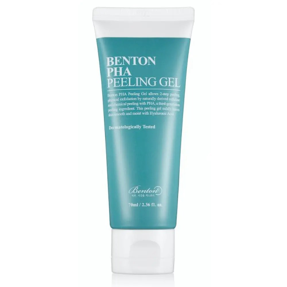 Benton PHA Peeling Gel, gel exfoliant coréen au PHA et cellulose pour peaux sensibles