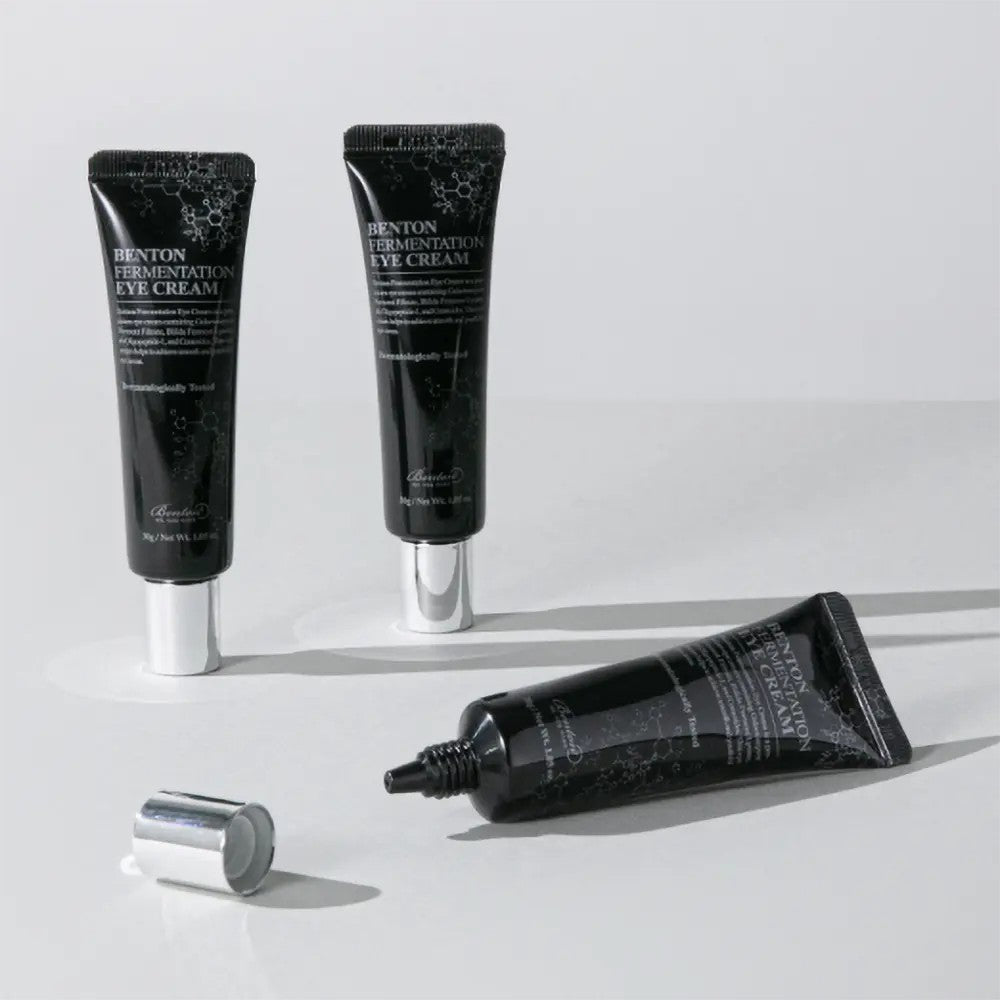 Benton Fermentation Eye Cream, crème riche et nourrissante pour le contour des yeux, peau sensible