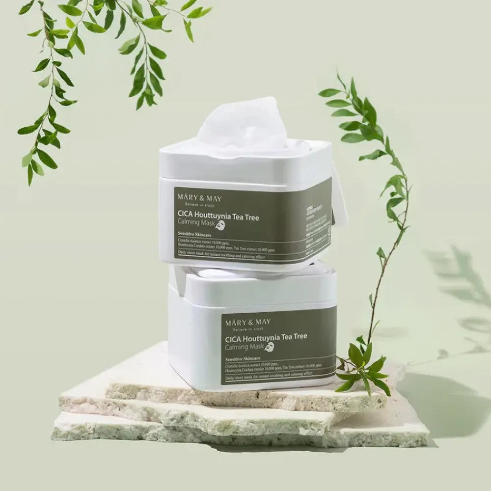 Mary & May Cica Calming Mask, masque purifiant à la Centella Asiatica et Houttuynia Cordata