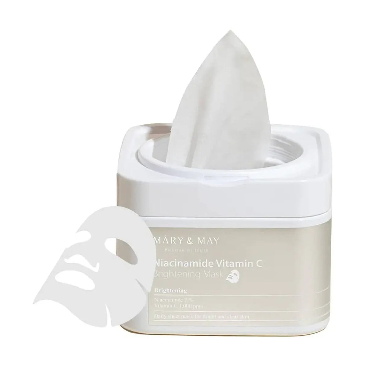 Mary & May Niacinamide Vitamin C Brightening Mask, masque visage à la niacinamide et vitamine C