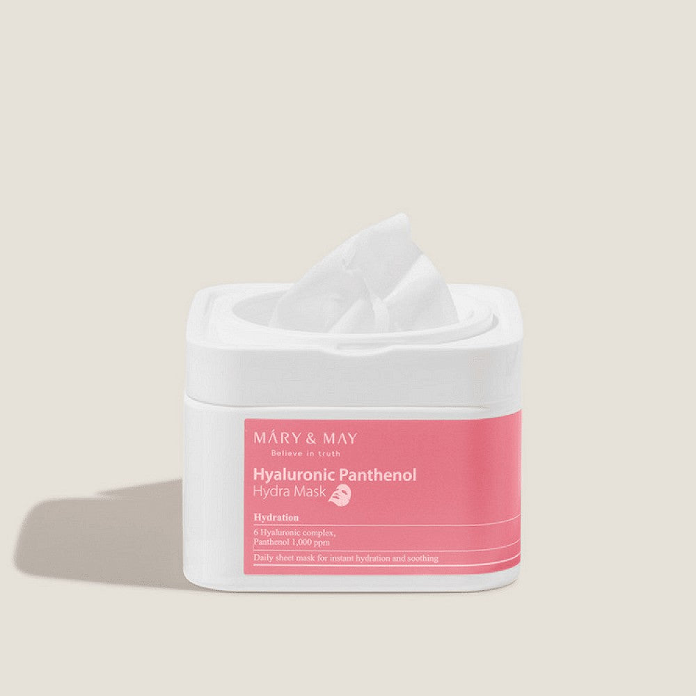 Mary & May Hyaluronic Panthenol, masque au panthénol apaisant pour peau déshydratée