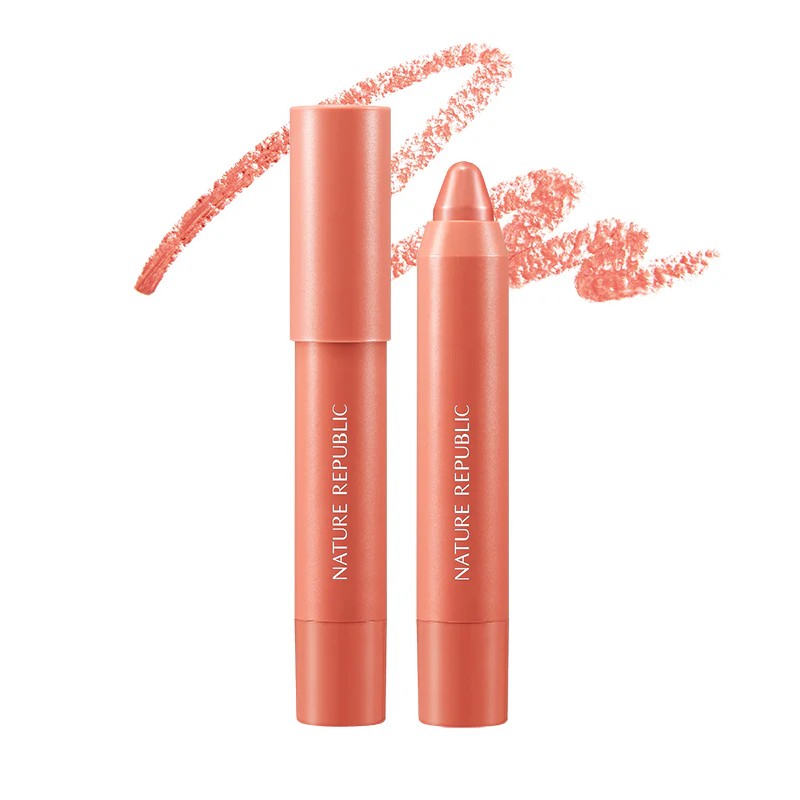 Nature Republic By Flower Eco Crayon Lip Velvet, crayon à lèvres coréen longue application