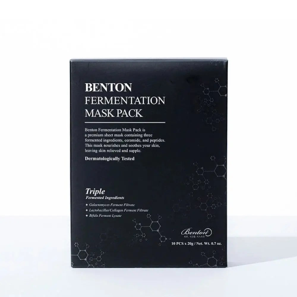 Benton Fermentation Mask Pack, masque tissu visage coréen aux ferments de Galactomyces