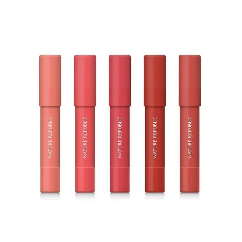 Nature Republic By Flower Eco Crayon Lip Velvet, crayon à lèvres coréen fini semi-mat