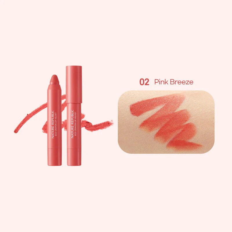 Nature Republic By Flower Eco Crayon Lip Velvet, crayon lèvres douces et éclatantes