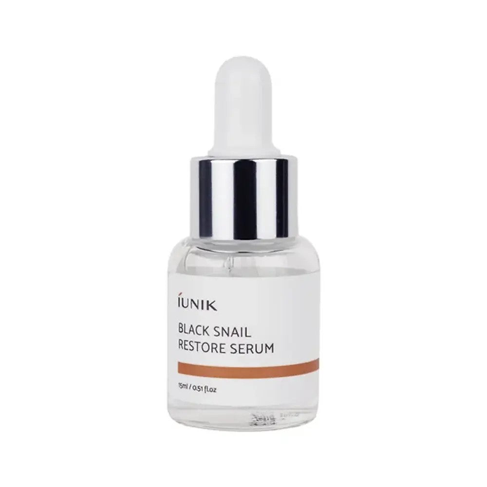 IUNIK Black Snail Restore Serum, sérum visage coréen réparateur à la bave d'escargot noir