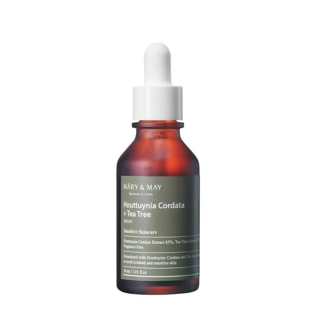 Mary & May Houttuynia Cordata + Tea Tree Serum, sérum visage apaisant coréen