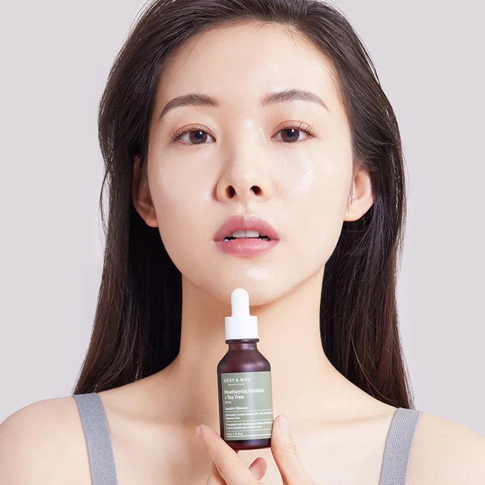 Sérum Houttuynia Cordata et Tea Tree, purifiant pour peau grasse et acnéique