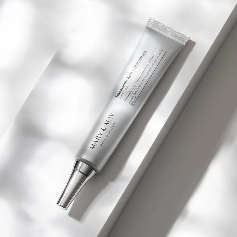 Mary & May Tranexamic Acid+ Glutathion Eye Cream, soin regard coréen pour toutes les peaux