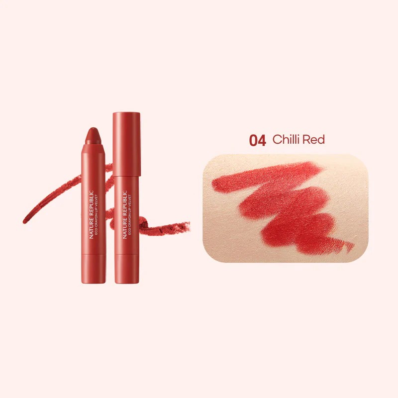 Nature Republic By Flower Eco Crayon Lip Velvet, crayon lèvres nourrissant aux actifs végétaux