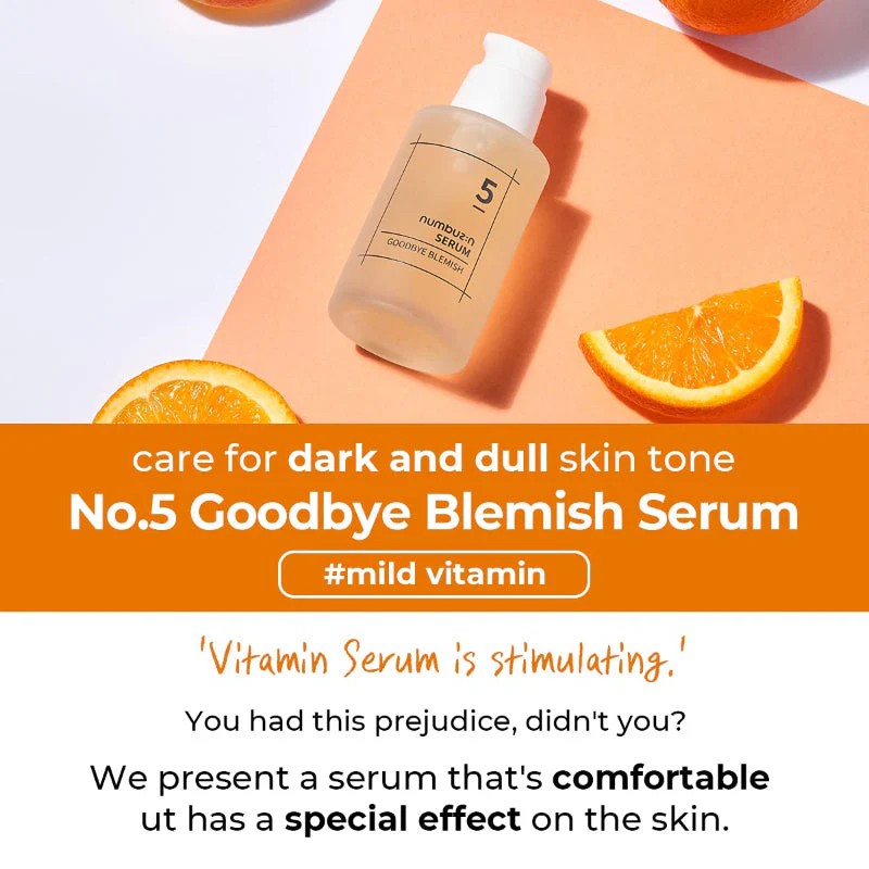 Numbuzin No.5 Goodbye Blemish Serum, sérum éclat pour peaux mixtes et grasses