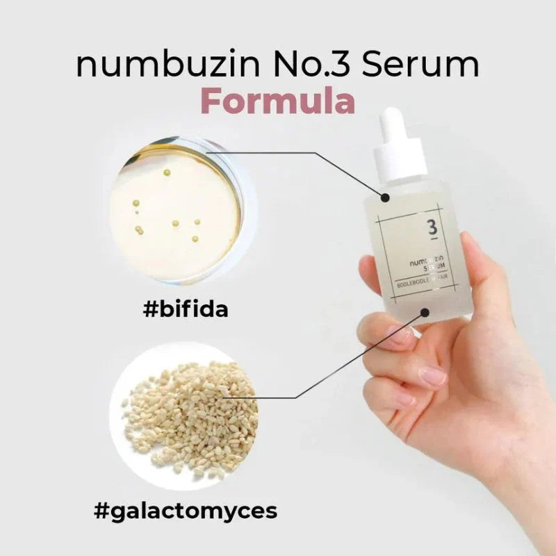 Numbuzin No.3 Skin Softening Serum, soin lissant pour peaux déshydratées et sèches