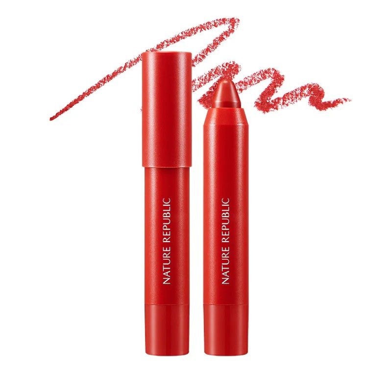 Nature Republic By Flower Eco Crayon Lip Velvet, crayon lèvres éclatantes aux actifs naturels