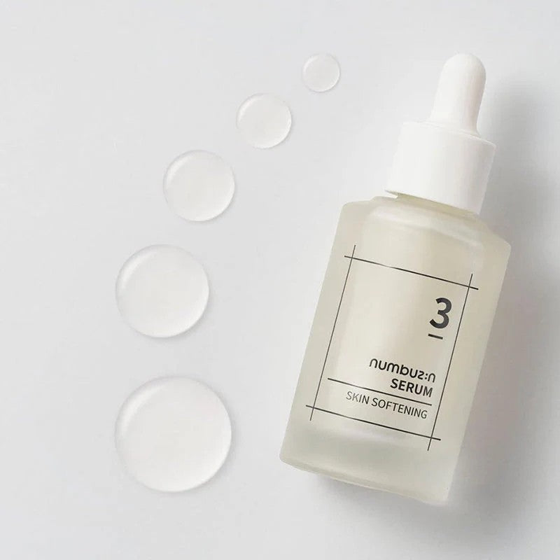 Numbuzin No.3 Skin Softening Serum, sérum visage pour peaux ternes et normales