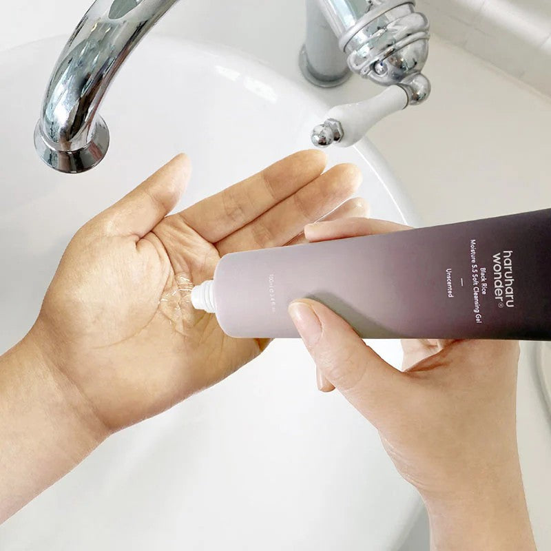 Haruharu Wonder Black Rice Moisture Soft Cleansing Gel, nettoyant visage hydratant à l'extrait de bambou