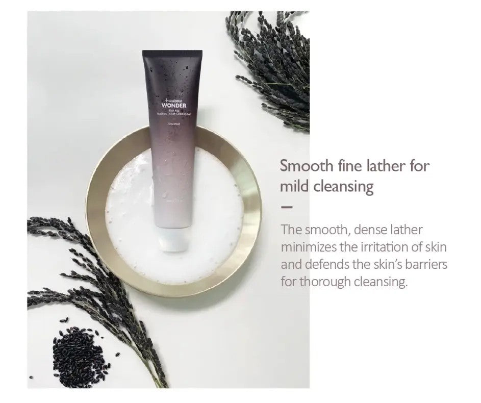Haruharu Wonder Black Rice Moisture Soft Cleansing Gel, nettoyant doux pour peau sensible et mature