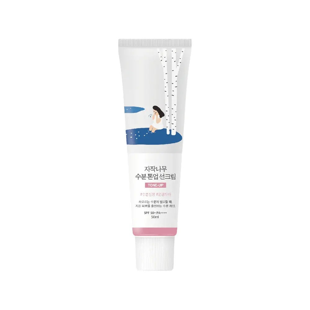 Round Lab Birch Moisture Tone Up Sunscreen, crème solaire teintée coréenne à la sève de bouleau