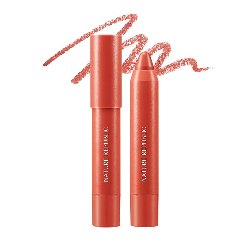 Nature Republic By Flower Eco Crayon Lip Velvet, teinte lèvres crayon coréen velouté