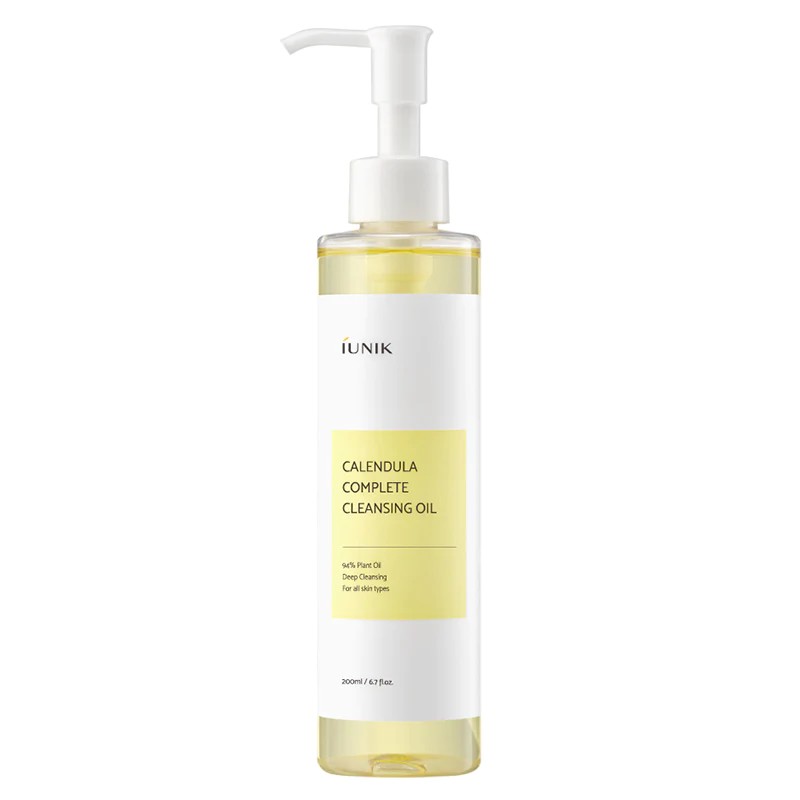 iUNIK Calendula Complete Cleansing Oil, huile démaquillante coréenne aux 6 huiles végétales