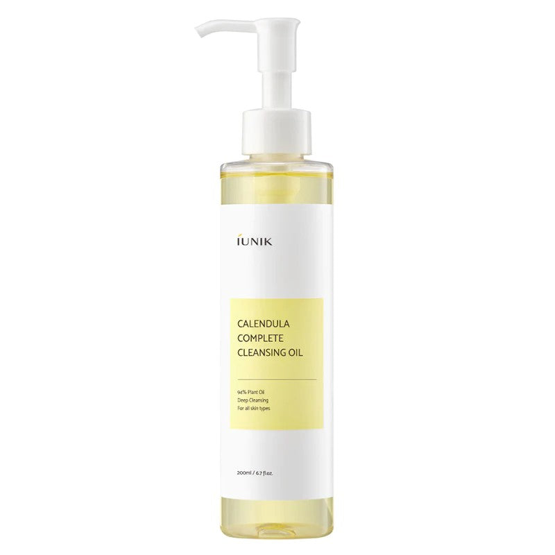 iUNIK Calendula Complete Cleansing Oil, huile démaquillante coréenne aux 6 huiles végétales