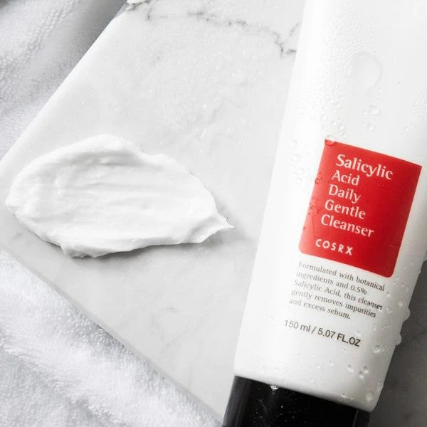 COSRX Salicylic Acid Cleanser, nettoyant purifiant pour peau grasse, mixte et acnéique