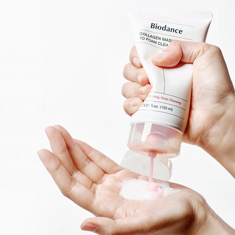 Biodance Collagen Mask To Foam Cleanser, nettoyant coréen pour peau déshydratée et mature