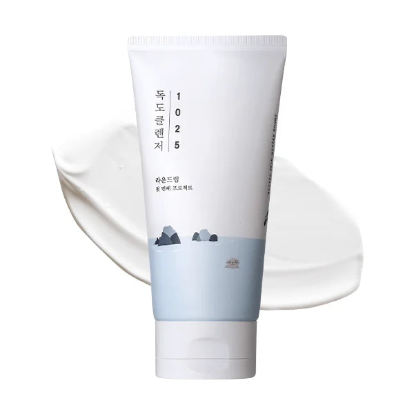 Round Lab 1025 Dokdo Cleanser, nettoyant visage moussant doux coréen au pH physiologique