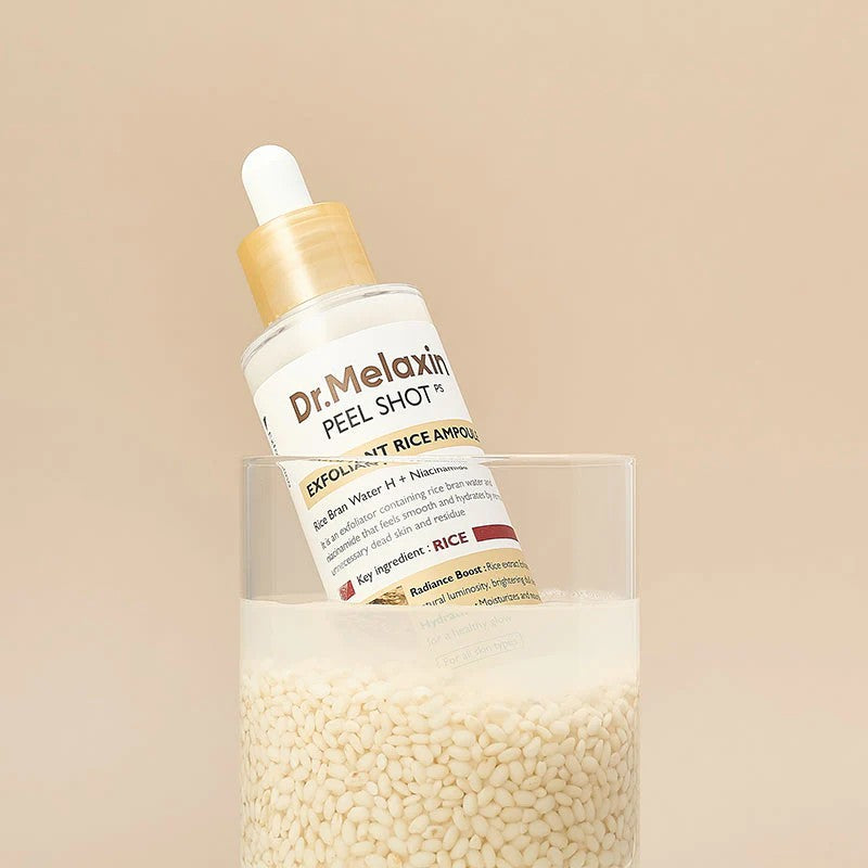 Dr. Melaxin Peel Shot White Rice Ampoule, ampoule nourrissante qui convient à toutes les peaux