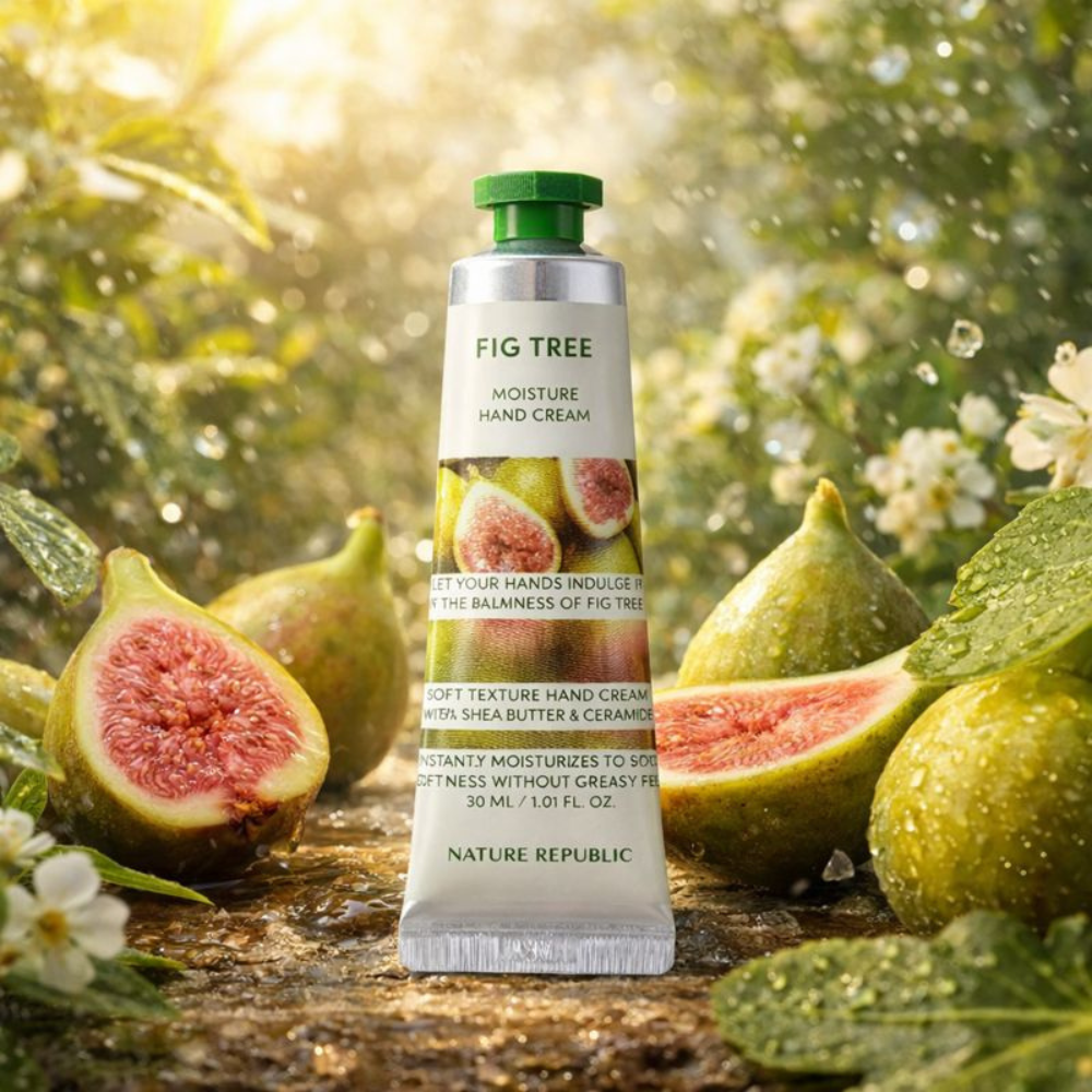 Nature Republic Fig Tree Hand Cream, crème mains nourrissante aux céramides, peau sèche