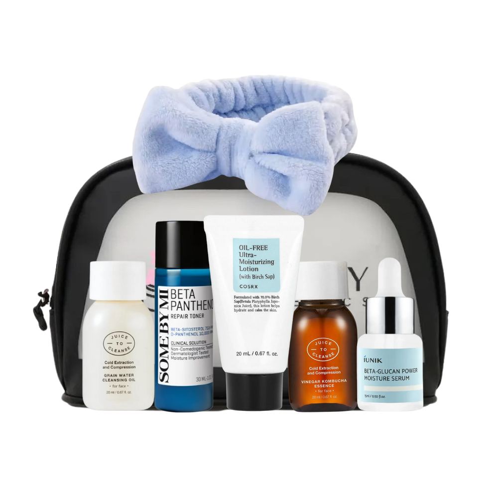 Kit mini routine peau sèche K Beauty Cosmetics, format découverte pour confort et souplesse