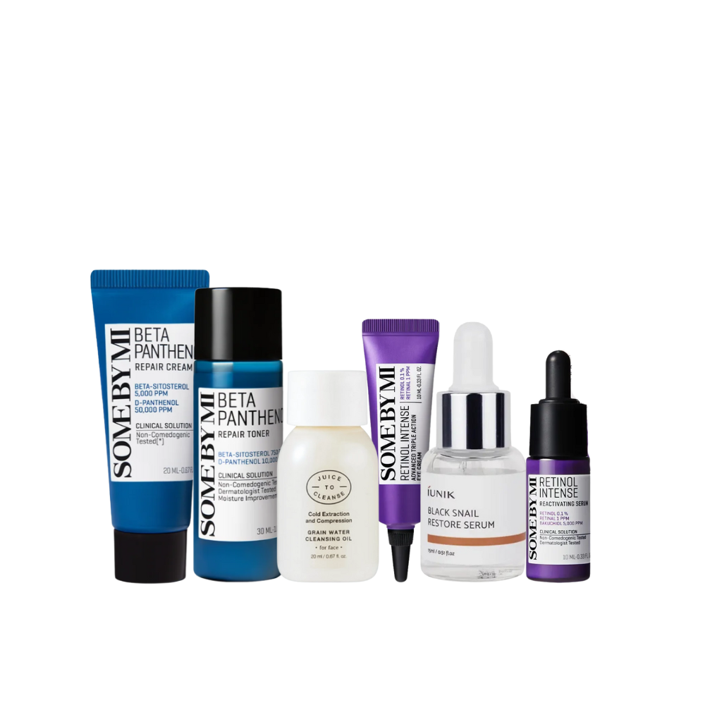 K Beauty Cosmetics Kit mini routine anti-âge, coffret de soins coréens pour peau mature