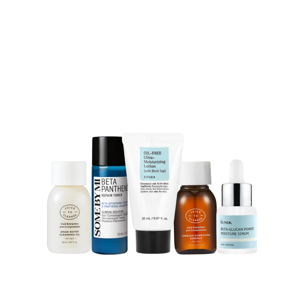 K Beauty Cosmetics Kit mini routine peau sèche, coffret de soins coréens nourrissants