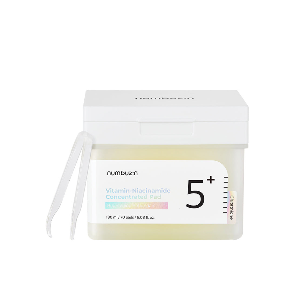 Numbuzin No.5 Glutathione Vitamin Concentrated Toner Pads, disques éclat coréens au glutathion