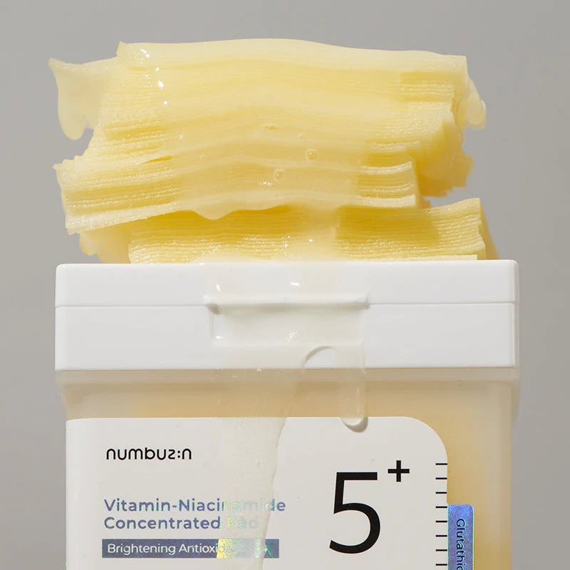 Numbuzin No.5 Glutathione Toner Pads, pads tonifiants au glutathion, vitamine C et niacinamide